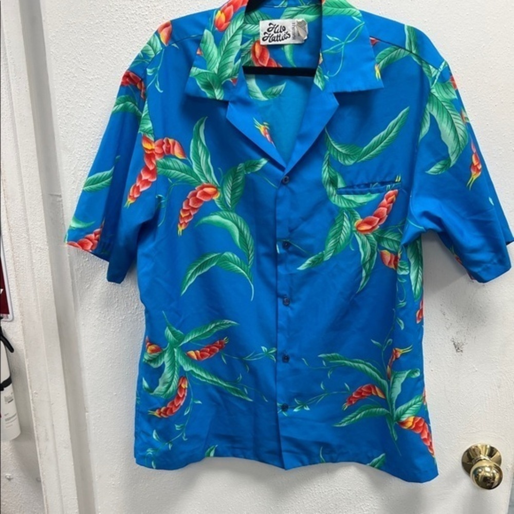 Hilo Hattie Vibrant Blue Tropical Shirt